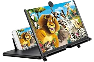 AouiSton 18 Pulgadas Amplificador de Pantalla para Movil, HD Lupa para Móvil, 3D Pantalla Aumento movil para Ver Películas y Videos, Lupa Pantalla Plegable para Todos los Smartphones