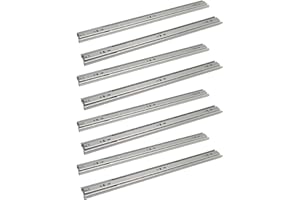 Ansobea Schubladenschienen 400mm, Kugelführungen mit 45 kg Tragkraft Vollauszüge, Schubladenauszug Teleskopschiene, Volle Stretchgröße 800mm, 4 Paar (8 Stück)