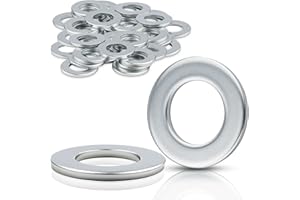 Mbsomnus 8 Pièces Rondelles Metal M24 Rondelle pour Gond de Porte DIN125 Rondelle Plate Ø Int 25 mm Ø Ext 44 mm pour Vis Ecrous Filetés