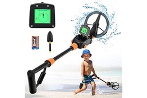 COULEEUR Metal Detector Bambini, Metal Detector Portatile con Display LCD e Lstruzioni Sonore, ad alta precisione con bobina di ricerca impermeabile, per bambini o principianti