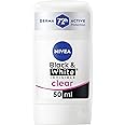 NIVEA Black & White Invisible Anti-Perspirant Stick (50ml), 72hr Anti-Sweat Deodorant Stick for Women, No Stains on Black and White Clothes