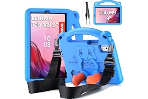 DUZZONA Funda para Lenovo Tab M9 (9 Pulgadas) 2023, Estuche Niño Antigolpes con Asa, Correa de Hombr, Funda Infantil para Lenovo Tab M9 (TB-310FU), Azul