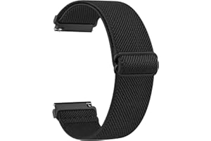 Vancle Correa Reloj de Nailon de 18mm 20mm 22mm, Pulsera de Repuesto de Liberación Rápida, Correas Ajustables de Nylon Elástico Solo Loop para Hombres y Mujeres