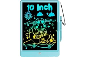 Bravokids Tavoletta Grafica Bambini 10 Pollici, Lavagna Magnetica per Bambini, LCD Lavagna Cancellabile Bambini, Giochi educativo Regali di Compleanno per 3 4 5 6 7 8 anni Ragazzi e Ragazze (Blu)