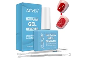 BIEYOC Dissolvant Vernis Semi Permanent, Magic Remover Semi Permanent avec un Poussoir et un Grattoir à Cuticules, Disolvant a Ongles Semi Permanent 15ml - Retrait Facile et Rapide du Vernis à Ongles Gel