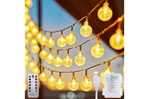 taiyongkang Guirlande Interieure DéCorative 12M + 1M 100 Leds Guirlandes Lumineuses IntéRieur (13M 100LED Coule de cristal)