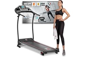 YM Tapis Roulant Elettrico Salvaspazio, da 10 a 16 km/h, Marchio ITALIANO, Bluetooth e APP Interattive, Sensore Cardio, Programmi Allenamento Preimpostati