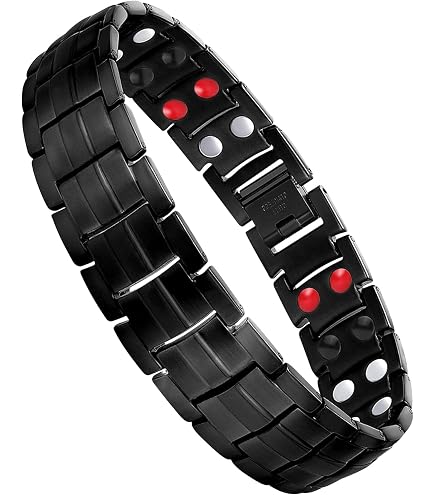 AIMANTIX - Braccialetto magnetico con ematite per uomo e donna, con sfere grandi - Bracciale magnetico sfaccettato - Porta energia e calma - Allea le virtù dei minerali e dei magneti