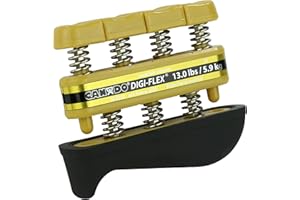 CanDo 10-0753 Digi-Flex Hand Exerciser, Finger 13.0 lb/Hand 45.0 lb, Gold-XXX-Heavy