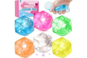 MoZkkiz 6 Stressball Set - Anti Stress Spielzeug für Erwachsene & Kinder - Perfekt für Büro, Schule, Alltag & Autismustherapie - Unterstützt Stressabbau, Sensorik & Handkoordination