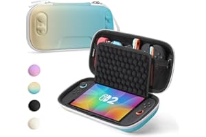 SQERO Etui pour Nintendo Switch 2 Model (2025), Conception améliorée en nid d'abeille Antichoc, Housse Sacoche de Transport à Coque Rigide Anti Cho, 10 Cartouche de Jeux (Ocean Sunrise)