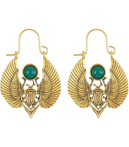 Collier Pharaon Boland 77 Cm – Bijou Fantaisie Or Avec Pendentif égyptien, Pierres Argentées, Accessoire Déguisement Carnaval