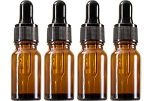BNOYONERAS 4PCS Flacon Pipette 10ml, Flacons Compte-Gouttes, Flacons en Verre Ambre avec Pipettes, Flacon Compte Gouttes pour Huile Essentielle Parfum (Sans Échelle)