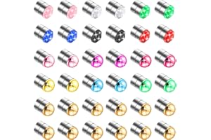 YAOMIAO 36 Pezzi Orecchini a Lobo Finti in Cristallo Anello al Naso Labbra in Acciaio Inossidabile Anello al Naso Magnetico Anello al Naso Finto Orecchini Magnetici a Bottone Clip per Donne Uomini