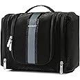 BAGSMART Extra Large Toiletry Bag Hanging Toiletry Bag for Travel, Water-resistant Cosmetic Makeup Travel Bag, Large Capacity Travel Bag Organizer for Full Sized Toiletries, Black-Large, Black, Large,