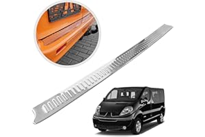 CHROMEMASTER | Protector de Parachoques | Compatible con Renault Trafic 2001-2014 | Acero Inoxidable Pulido/Cromo| Tira Protectora Protege la Pintura del Parachoques Trasero de Daños