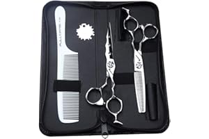 SHARONDS forbici professionali per parrucchieri 6 pollici forbici per tagliare i capelli 440C forbici da parrucchiere forbici per diradamento set 30-35% tasso di assottigliamento