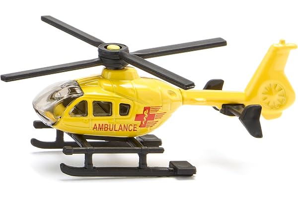 siku 0856, Hélicoptère de sauvetage, métal/plastique, Jaune, Rotors pivotants