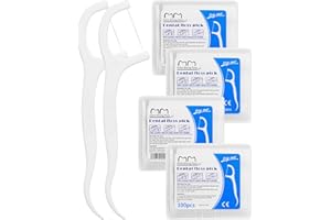LUNEKUCK Filo Interdentale 400x dental floss filo interdentale forcelle interdentali, mantiene la bocca fresca e pulita, con 4 astucci portatili