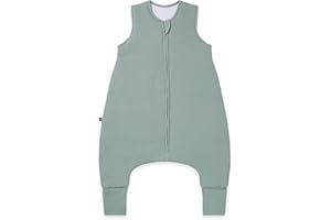 emma & noah Baby Schlafsack mit umschlagbaren Füßen 2.5 TOG, Strampelsack für den Herbst und Winter, Bio-Baumwolle, OEKO-TEX Zertifiziert, Ideal für aktive Kinder