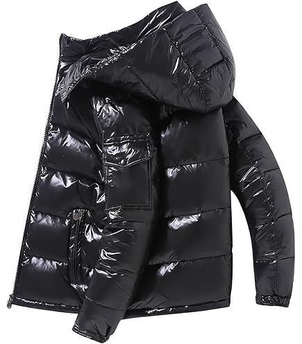Men's Warm Down Jacket Winter Parka - Hooded, Windbreaker, Lightweight Puffer For Snow & Cold