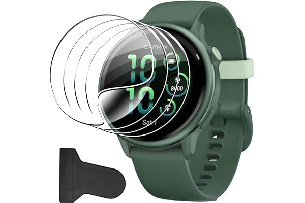 zZjoOoj 5 stycken för Garmin Vivoactive 6/Garmin Vivoactive 5 skyddsfilm, böjda kanter anti-repor, skärmskydd, HD skärmskydd med mjukt TPU skärmskydd