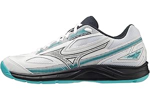 Mizuno Donna Break Shot 4 Carpet Scarpe da Tennis Scarpa per Tappeto Bianco - Blu