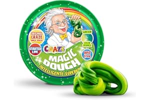 MAGIC DOUGH Craze magiczna plastelina z efektami specjalnymi inteligentna pasta w różnych kolorach i aromatach glina modelująca 20 g kreatywne prace dla dzieci 15391, pojedyncza, wielokolorowa, 15 g