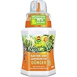 COMPO Kakteen- und Sukkulentendünger für alle Kakteen, Bonsais und dickblättrigen Pflanzen (Sukkulenten), Spezial-Flüssigdüng