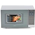 Midea 28L Microwave Oven with Grill, Digital Touch Control, 900W Power, Child-Safety-Lock, 9 Auto Menus, LED Display with Timer, Grilling Roasting & Cooking Functions, Mirror finish Silver, EG928EYI