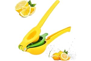 FUKTSYSM Lemon Squeezer - 2 in 1 Metal Citrus Squeezer, Lemon Juicer/Lime Squeezer, Robust Design, Anti Corrosion, Non Slip and Dishwasher Safe, Faster, More Efficient Juicing