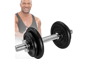 Miweba Sports MKH110 Dumbbell Set | 10 kg | 20 kg - Professional Single Dumbbell - Dumbbells Set of 2 - Bar 30 mm - Dumbbells Women and Men - Dumbbell Set - Cast Iron Dumbbell Set - Dumbbell