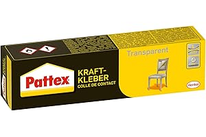 Pattex Kraftkleber Transparent, Klebstoff mit hoher Haftkraft und Wärmefestigkeit, starker & glasklarer Kleber, Transparent, 1 x 125g Tube