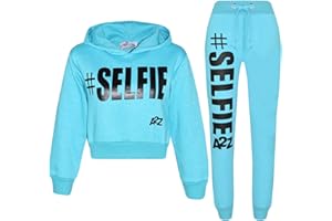 A2Z 4 Kids Girls Tracksuit Hoodie Sweatshirt Top Bottoms Comfortable Gym Jogging Suit Running Workout Jogging Joggers Activewear Sportswear Outfit Set Age 2-13 Years