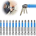 Drill Bits Set, 12Pcs Non-Slip Drill Bit, 50mm Long Screw Driver Drill Bit Set Power Tool Accessories for Screwdrivers Drill & Driver (PH1 PH2 PH3 PZ1 PZ2 PZ3 * 2)