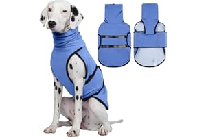 Hjyokuso Hundepullover mit Beruhigender Kapuze und Ohrenschutz - Hundemantel für Kleine, Mittelgroße und Große Hunde - Beruhigungsweste für ängstliche Hunde