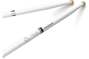 ProMark Drum Sticks - Scott Johnson Drumsticks - Drum Sticks Set - Wood Tip - Painted White Hickory Drumsticks - Consistent Weight and Pitch - 1 Pair