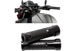 KEEPDSGN Poignée Moto 7/8" 22mm-24mm Poignées de guidon de moto universelles, Poignée de moto antidérapante compatible avec le vélo de sport Street Bike Cruiser Scooter Dirt Bike.