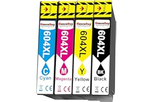 HenceBuy 604 XL wkłady atramentowe wielopak do Epson 604XL kompatybilny z Expression Home XP-2200 XP-3205 XP-4200 XP-4205 XP-2205 XP-3200 Workforce WF-2930DWF WF-2935DWF WF-2950DWF WF-2950DWF