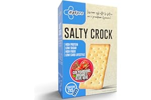 Cracker Proteici Low Carb ● 10 Cracker Gusto Pomodoro ● 12% Carboidrati, 32% di proteine ● EatPro Cracker Keto ● Cracker Proteico a Basso Contenuto di Carboidrati con pochi Zuccheri (1 box)