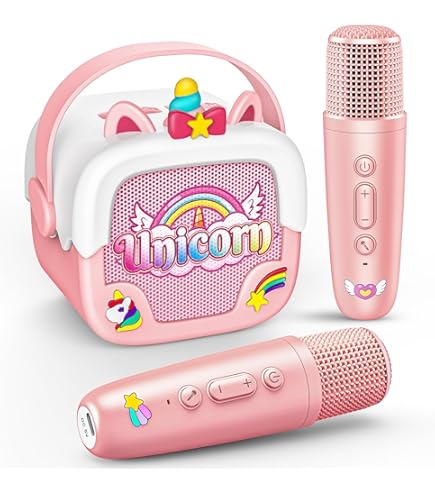 Karaoke-Maschine Für Kinder Mit 2 Mikrofonen – Inklusive LED-Lichtshow & Soundeffekten