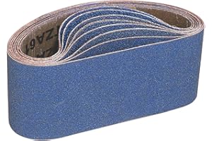 BRESUCNY Nastri Abrasivi 75 x 457 mm- 2 X Grana 40/60/80/120 Zirconia Nastro Abrasivo per il Metallo/Legno Levigatura a Secco e a Umido（8 Pezzi）