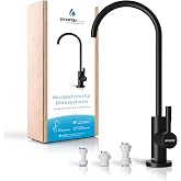 Smardy Stainless Steel Kitchen Faucet 360&deg; for Osmosis, 1/4 Inch Black | 360&deg; swivel, 1/4" (6.35mm) connection, for reverse o