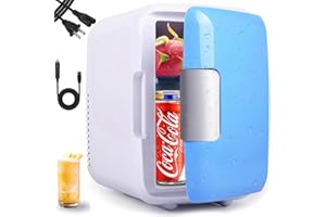 Gofemial Nevera Pequeña Mini Nevera Cosmeticos 4L, Mini Bar Frigorífico Pequeño Portatil Nevera Eléctrica Silencioso Congelador Minibar Función Enfriamiento y Calentamiento Bajo Consumo