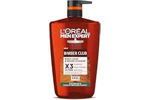 L'Oréal Paris Men Expert Barber Club 5w1 żel pod prysznic, do mycia ciała, włosów i brody, 1L