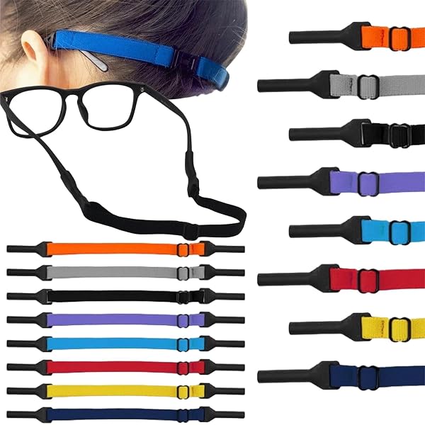 Lot De 6 Cordons Pour Lunettes QOWUXHZ - Élastiques, Réglables, Pour Sport Et Quotidien