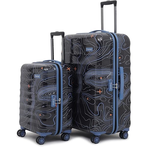 Buy uppercase Polyester Topo Artistic_Skate_Wheel Trolley Bag Set