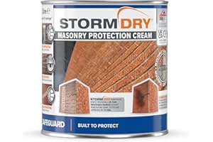 Stormdry crema-gel impermeabilizzante terrazzi - 1 litro - Trattamento anti-pioggia per murature esterne, mattoni, pietra, malta e graniti. Invisibile, traspirante. 25 anni idrorepellente certificata