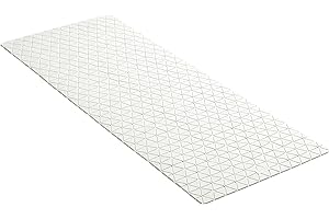 Tatay Alfombra de Bañera Antideslizante de Caucho SBS - TP con 126 Ventosas, Rectangular, Diseño Diamond, Blanco. Medidas 96 x 36 cm