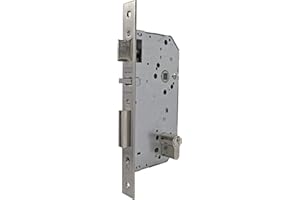 Tesa Assa Abloy 203060AI Cerradura De Embutir Para Puertas De Madera Con Cilindro Inoxidable Entrada 60 mm, Frente Cuadrado 2030